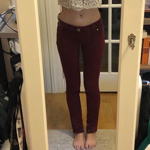 Maroon jeggings